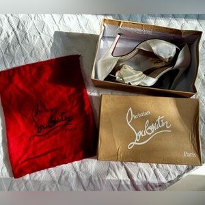 Red Bottom Wedding Shoes Christian Louboutin Champagne Bow Size 39